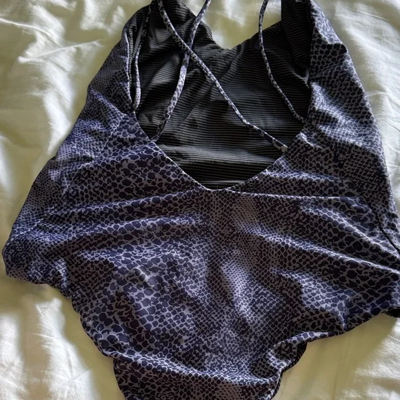 Purple Patterned Swimsuit acacia worn - Picture 3 of 4